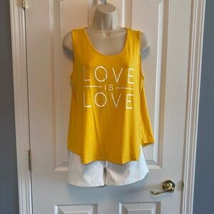 BUY 2 ITEMS AND GET 1 FREE - Studio Yellow Swing Tank Sz L